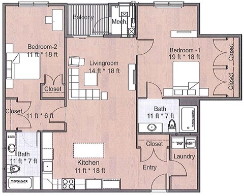 2 Bedroom Luxury Sto Floor Plan